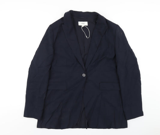 Womens UK Size 16 Marks and Spencer Regular Blue Blazer