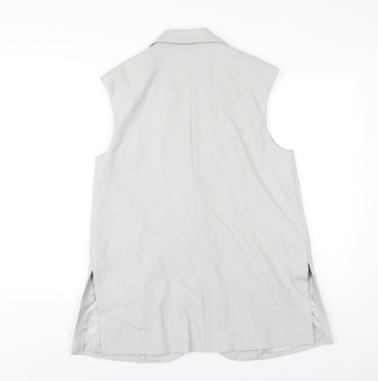 Autograph Womens Grey Jacket Blazer Size 14 Button