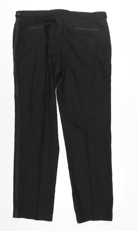 Mens UK Size 38 Marks and Spencer Regular Black Suit Tuxedo