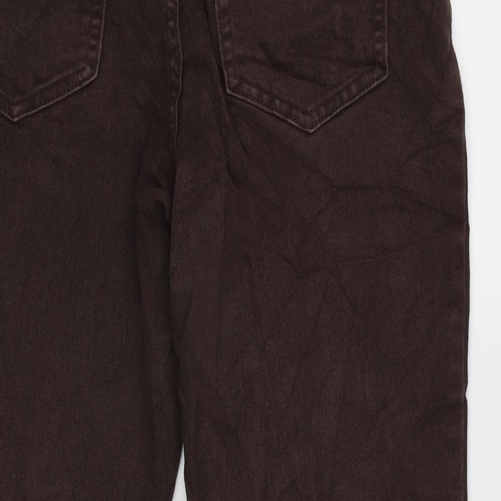 NEXT Womens Brown Cotton Blend Straight Jeans Size 6 L26 in Regular Zip - Emma Willis.