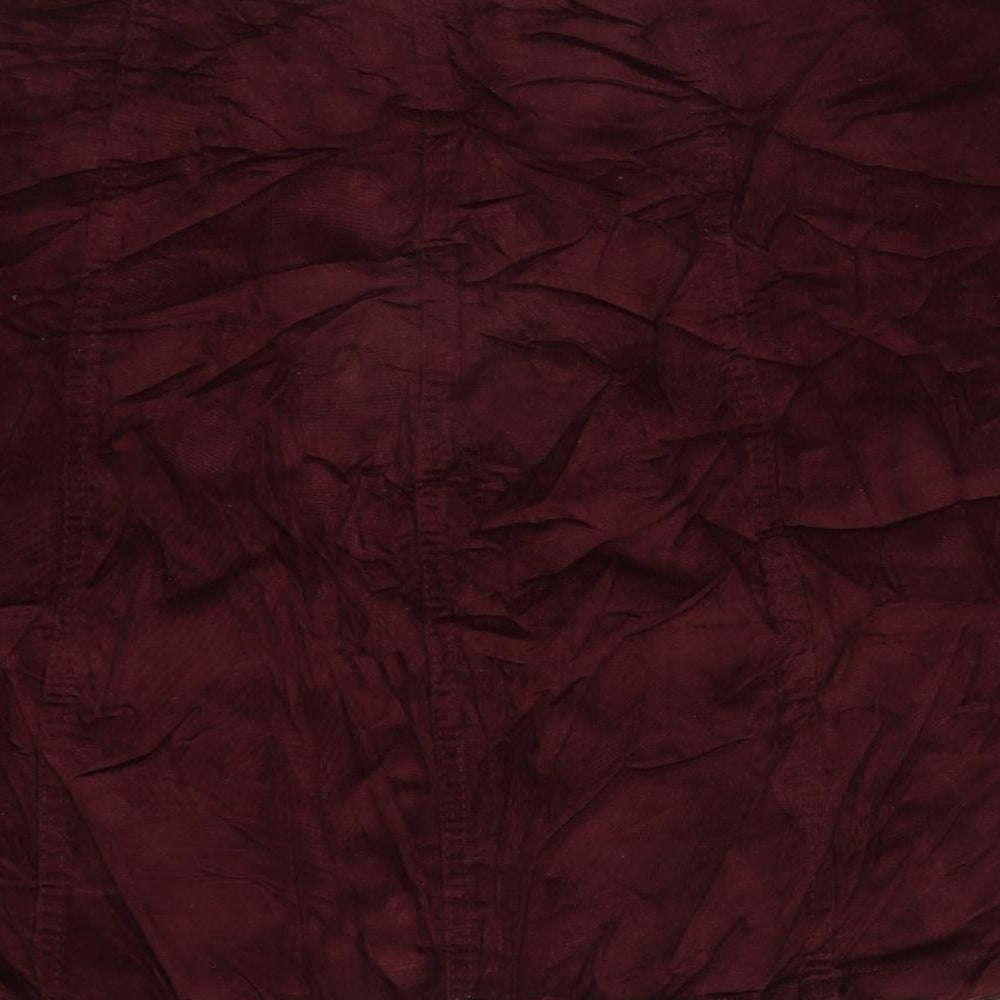 Matalan Womens Red Cotton A-Line Skirt Size 14 Button