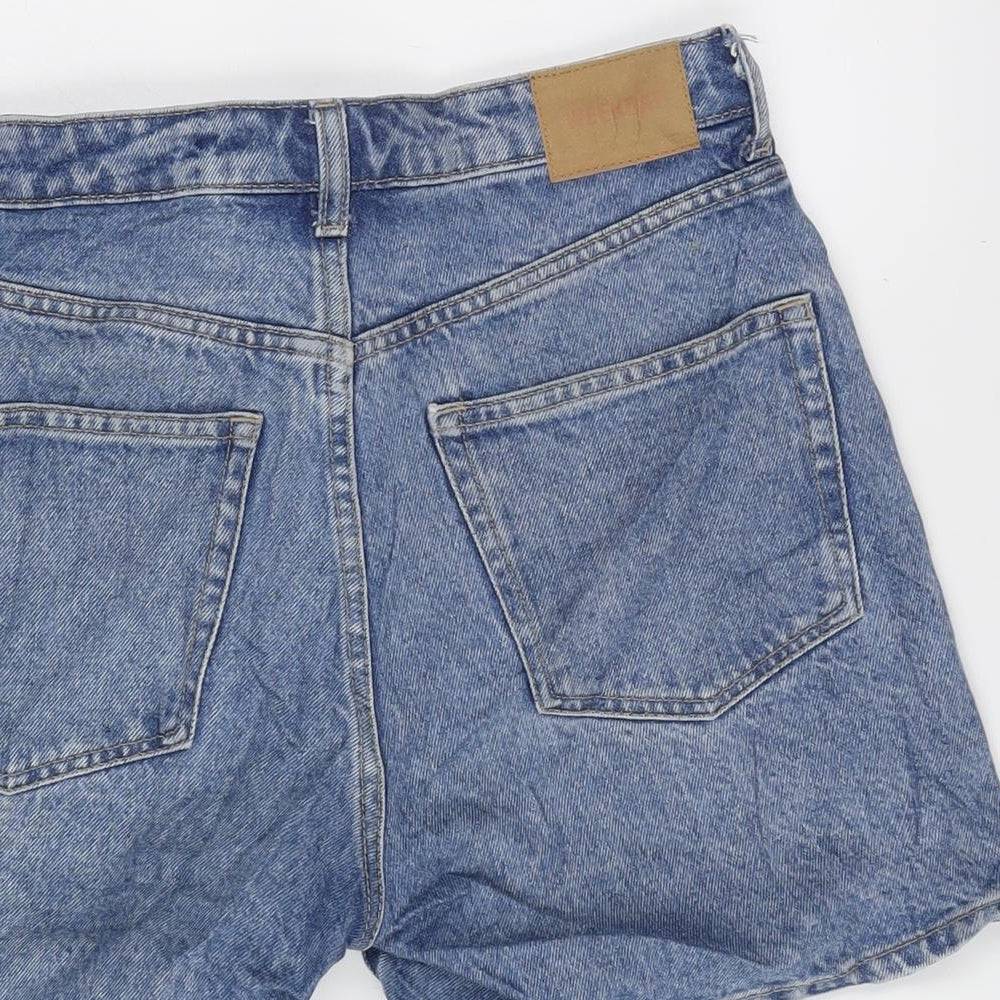 Weekday Womens Blue Cotton Bermuda Shorts Size 26 in Regular Zip