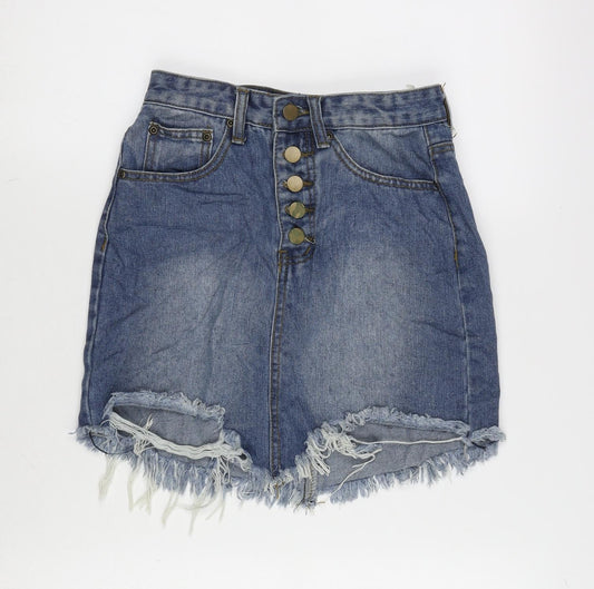 Womens UK Size 4 PRETTYLITTLETHING A-Line Skirt
