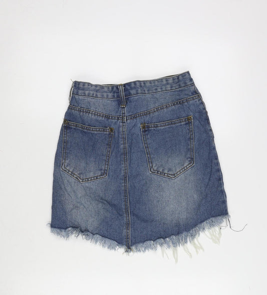 Womens UK Size 4 PRETTYLITTLETHING A-Line Skirt