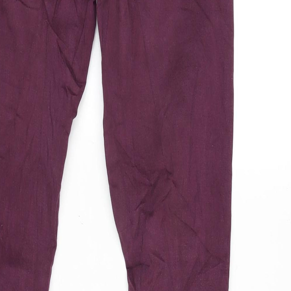 River Island Womens Purple Cotton Blend Tapered Jeans Size 8 L29 in Regular Zip