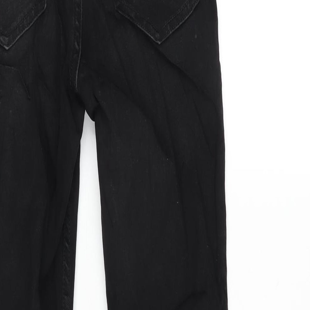 New Look Womens Grey Cotton Blend Tapered Jeans Size 6 L24 in Regular Zip