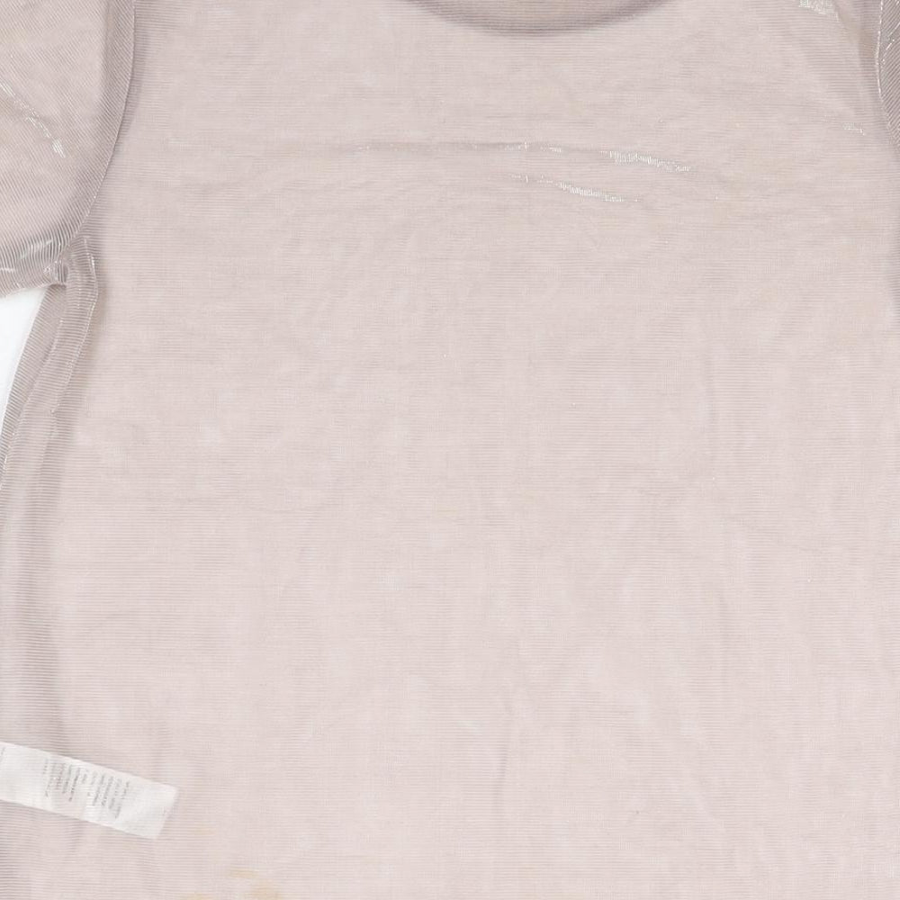 Womens UK Size 8 New Look Pink Basic T-Shirt