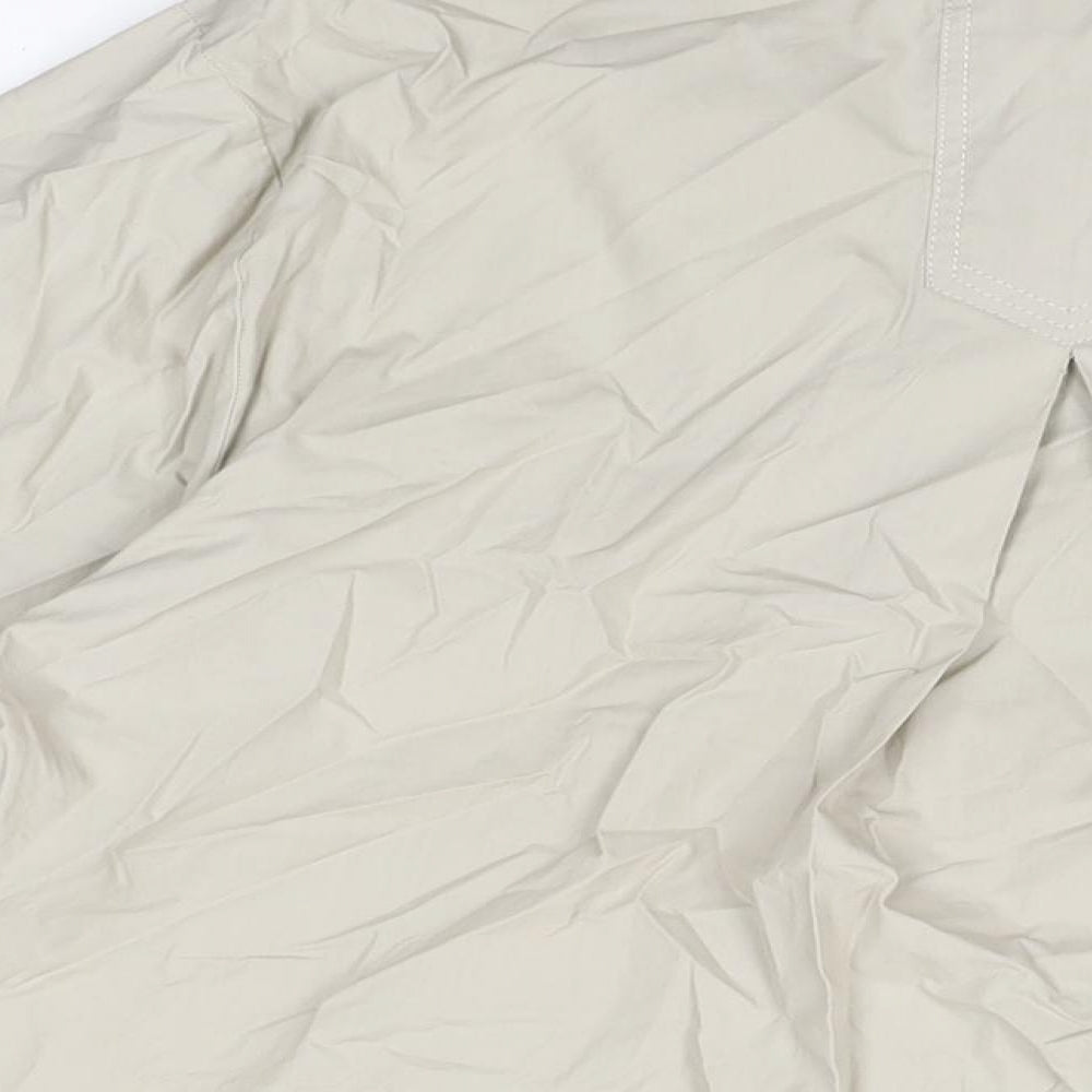Womens UK Size S Zara Beige Basic T-Shirt