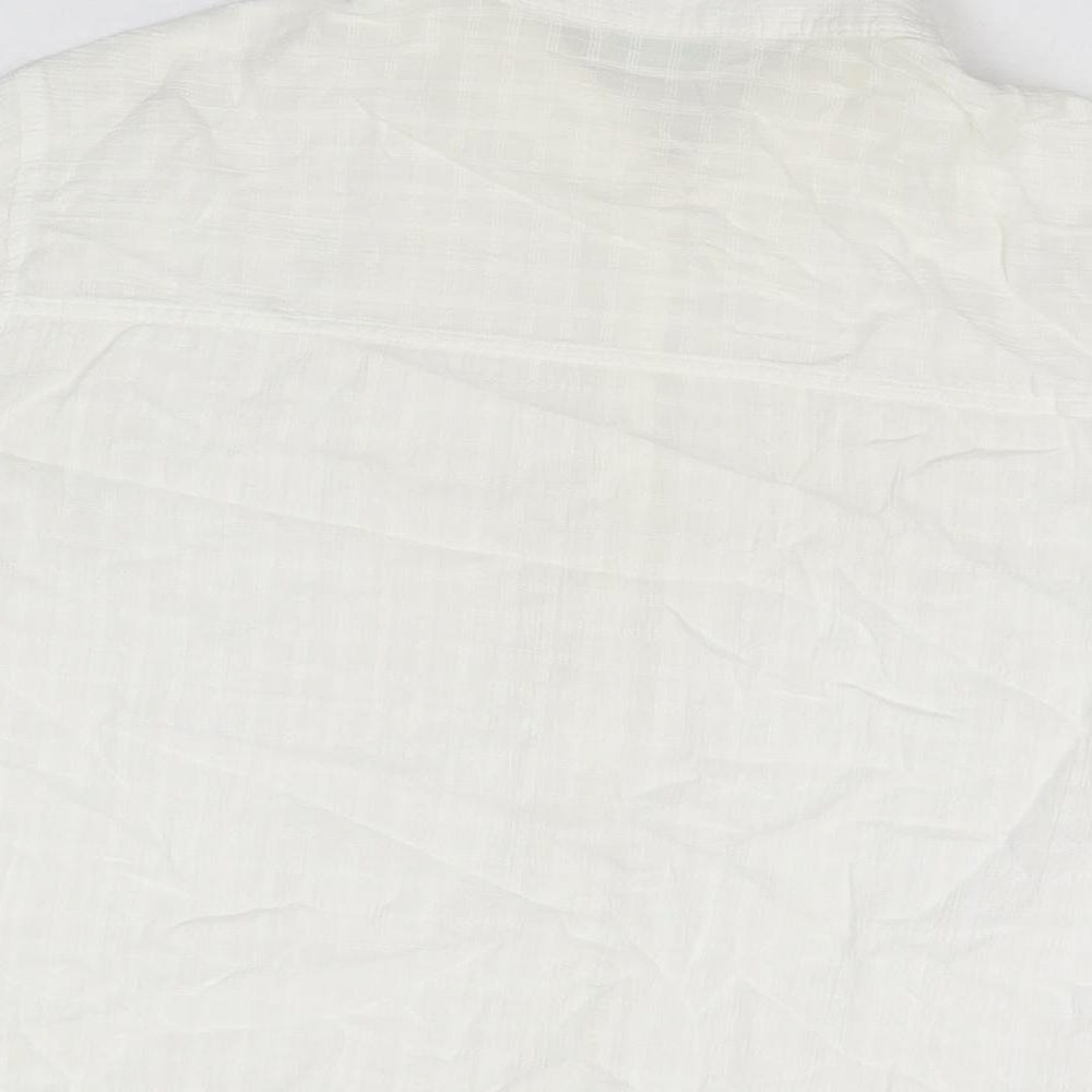 Womens UK Size 16 Marks and Spencer White Basic Button-Up