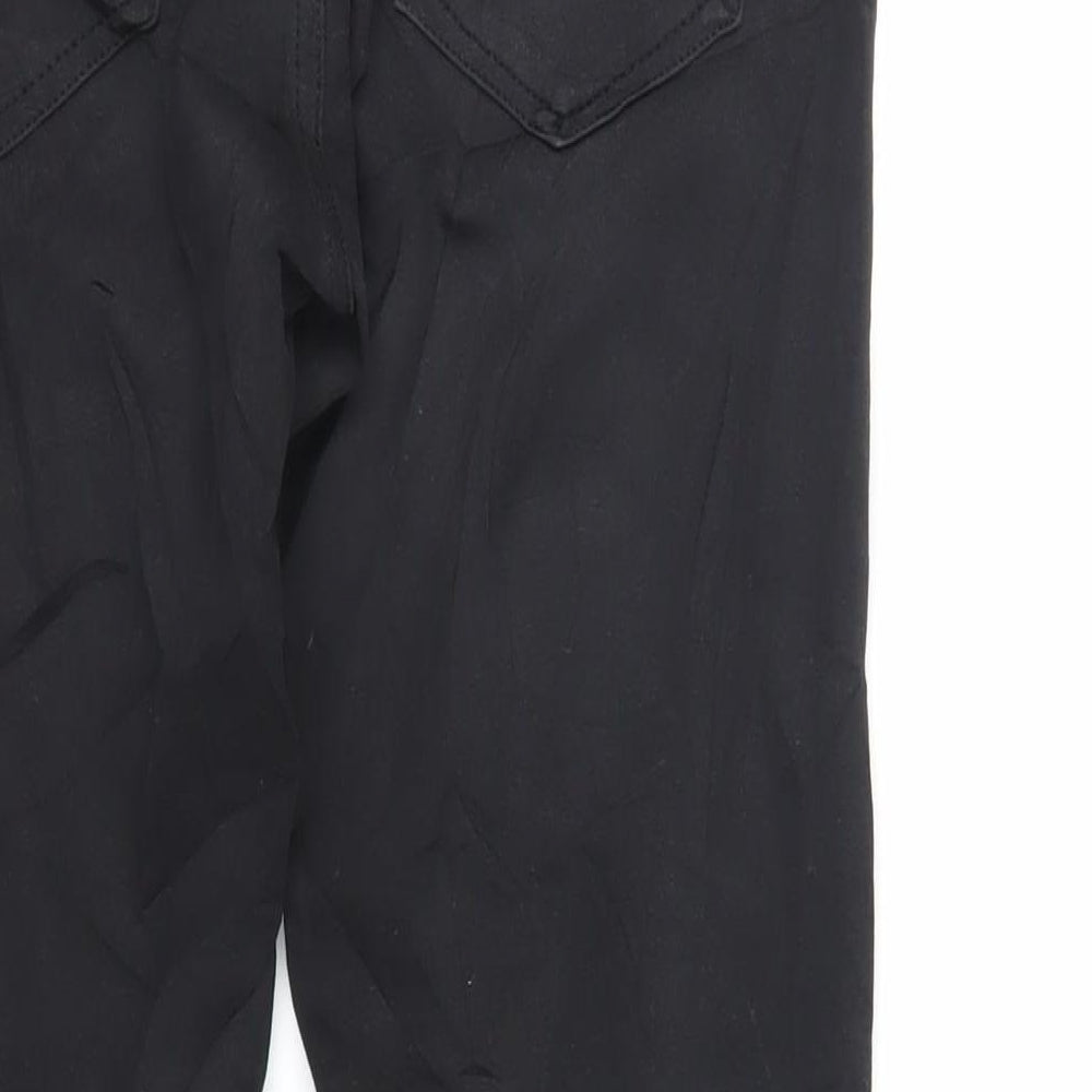 Zara Womens Black Cotton Skinny Jeans Size 12 L27 in Regular Zip
