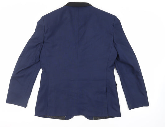 Mens UK Size 40 Burton Regular Blue Suit Jacket