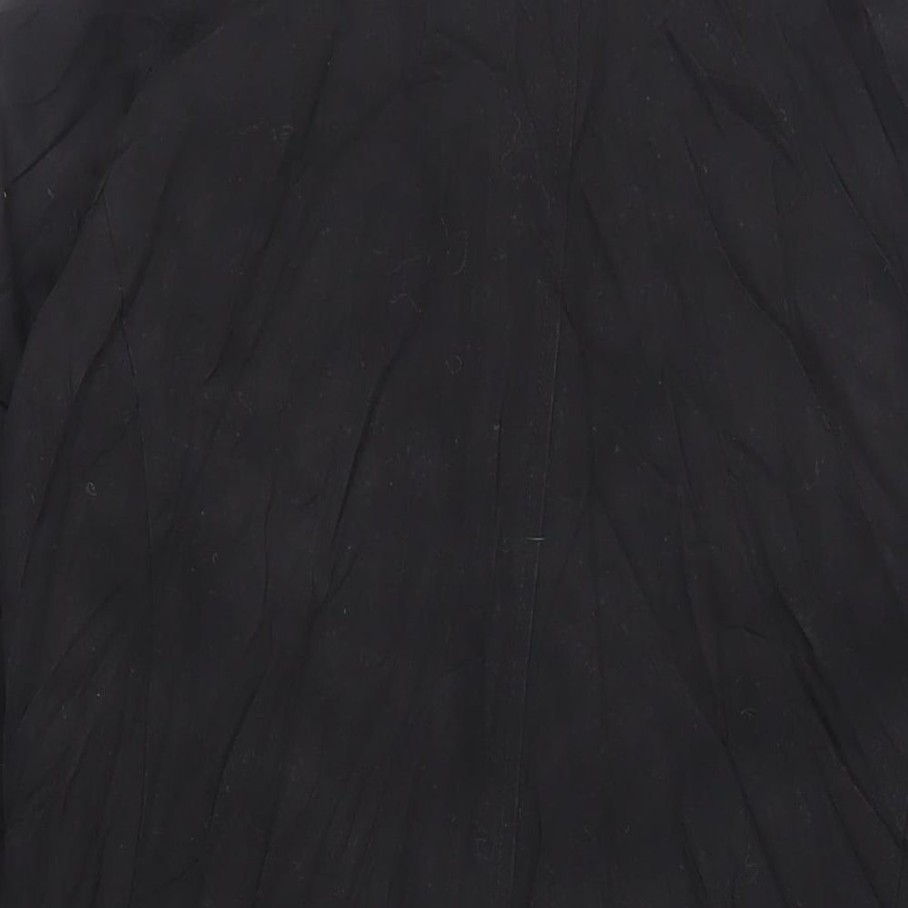 ASOS Mens Black Trench Coat Coat Size S Button