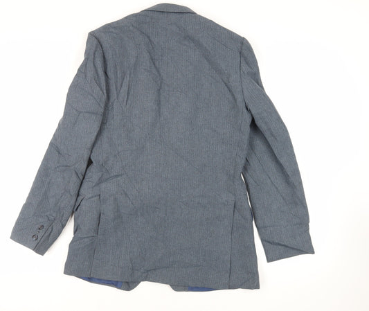 Mens UK Size 38 Harbarry of England Regular Blue Suit Jacket