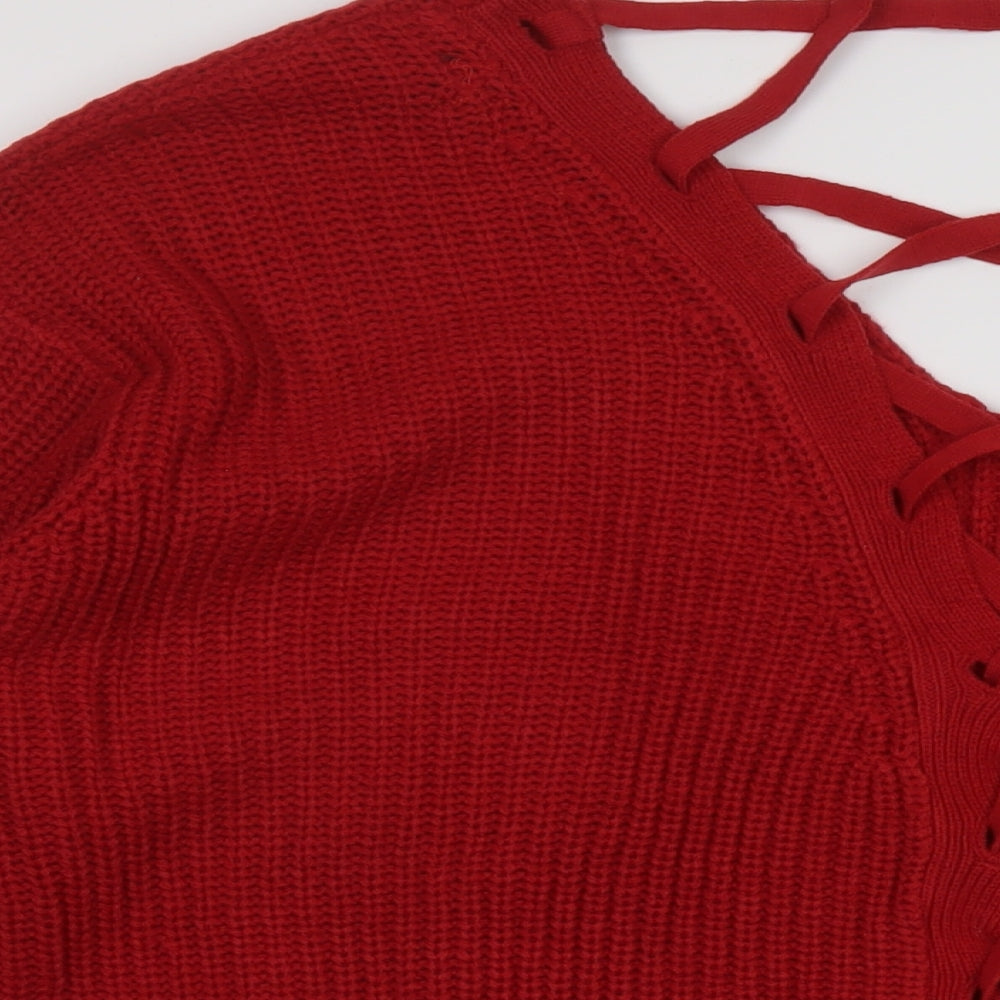 Womens UK Size 18 Brave Soul Red Pullover Jumper