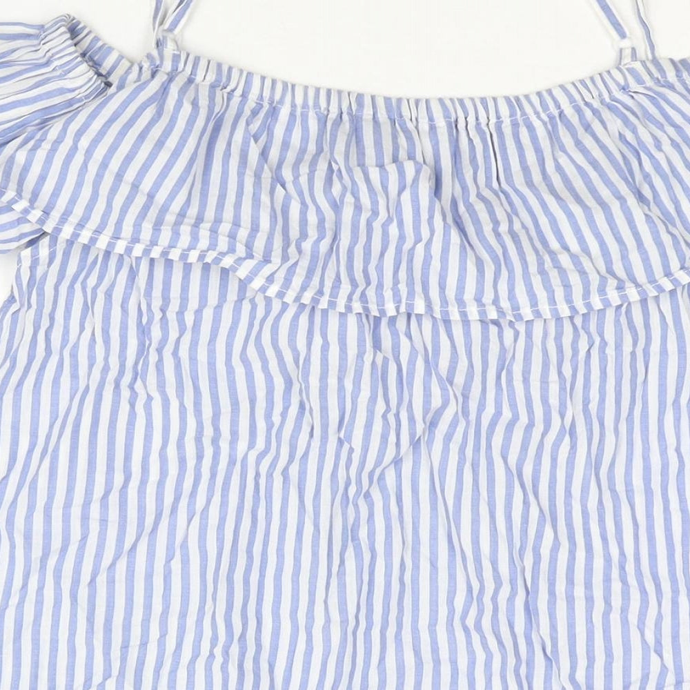 Womens UK Size 12 Springfield Blue Basic Blouse