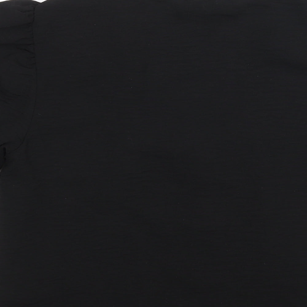 Womens UK Size 6 New Look Black Basic Blouse