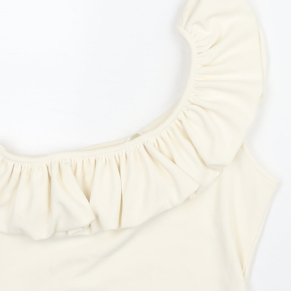 Womens UK Size M H&M Ivory Basic Blouse