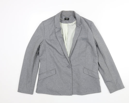 Oasis Womens Grey Jacket Blazer Size 14 Button