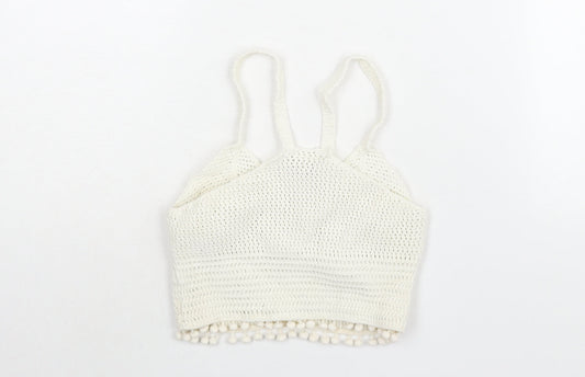 Womens UK Size 8 River Island Ivory Vest Jumper
