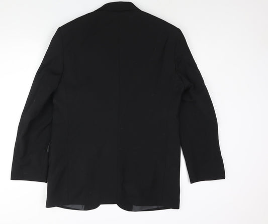 Mens UK Size 40 Marks and Spencer Regular Black Suit Tuxedo