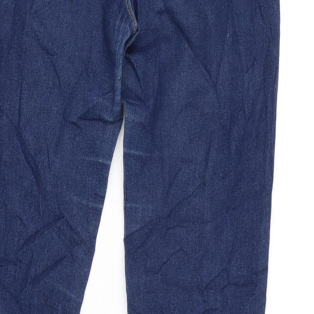 Denim & Co. Girls Blue Ikat Cotton Jegging Jeans Size 12-13 Years L27.5 in Regular