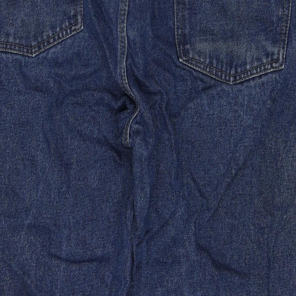 Blue Circle Mens Blue Cotton Straight Jeans Size 46 in L26 in Regular Zip