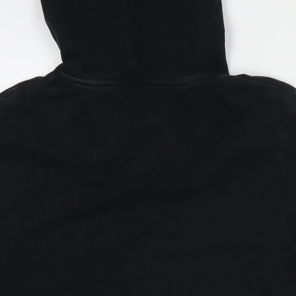 Topman Mens Black Cotton Pullover Hoodie Size M
