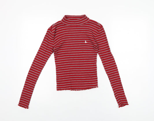 Womens UK Size 6 Jack Wills Red Basic T-Shirt