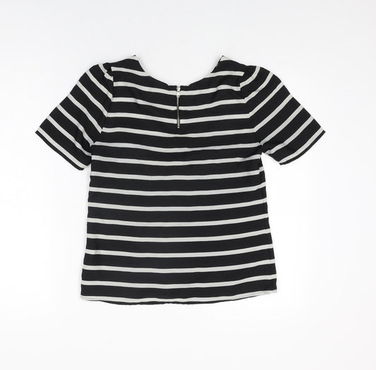 Womens UK Size 8 Oasis Black Basic T-Shirt