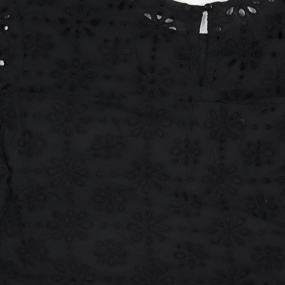 Womens UK Size 8 NEXT Black Basic T-Shirt