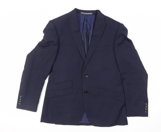 Mens UK Size 40 Autograph Regular Blue Suit Jacket