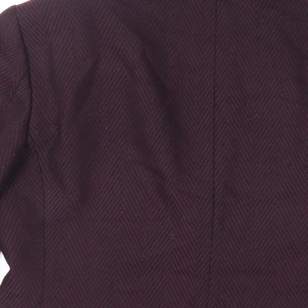 ASOS Mens Purple Geometric Polyester Jacket Blazer Size 36 Regular