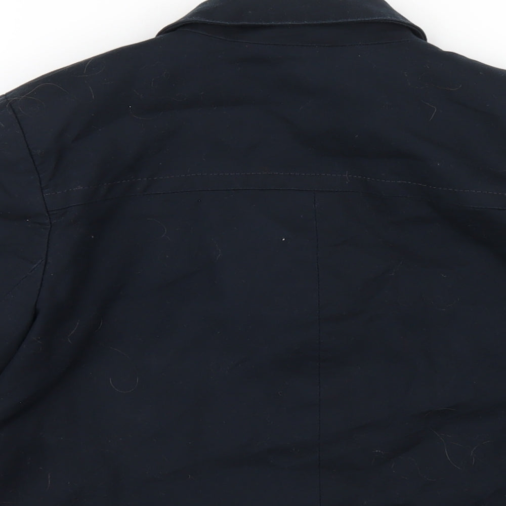 Brand and care label for Gap boys’ blue jacket blazer, size 4, years snap