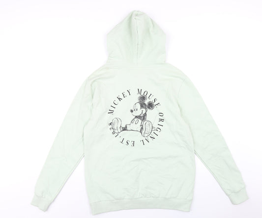 Womens UK Size 12 Disney Green Pullover Hoodie