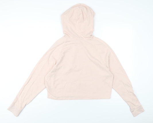 H&M Womens Pink Cotton Pullover Hoodie Size M Pullover