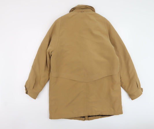 David Barry Womens Beige Jacket Size 12 Zip