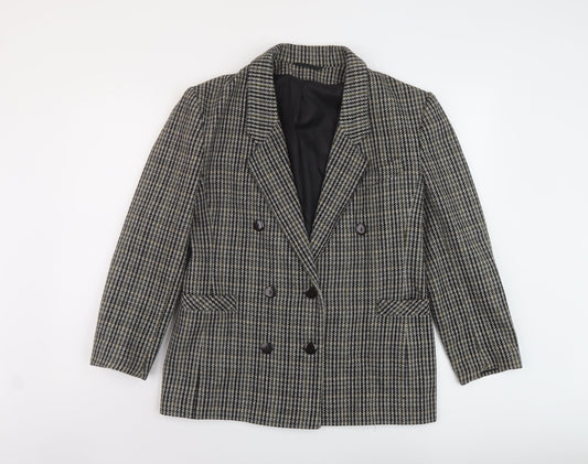 Dorothy Perkins Womens Grey Geometric Jacket Size 12 Button