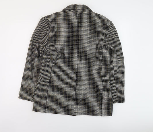 Dorothy Perkins Womens Grey Geometric Jacket Size 12 Button