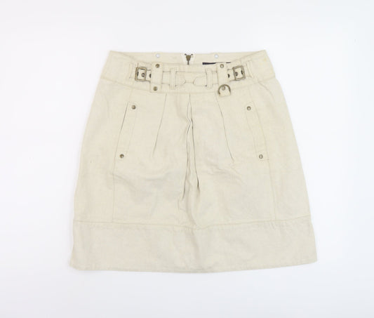 Womens UK Size 10 French Connection A-Line Denim Skirt