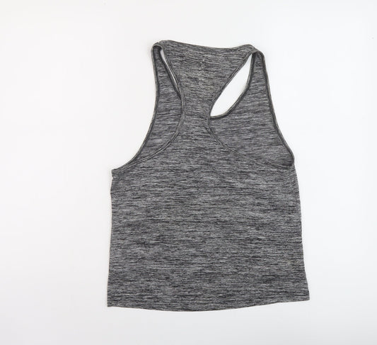 USA Pro Womens Grey Polyester Basic Tank Size 10 Round Neck Pullover