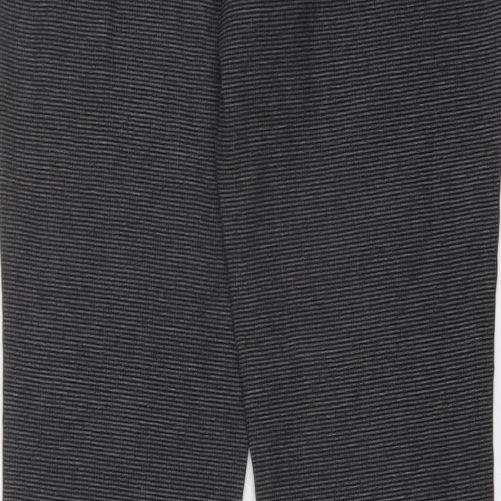 Brand and care label for EDC women’s grey viscose trousers, size UK 10, 31-inch leg regular snap