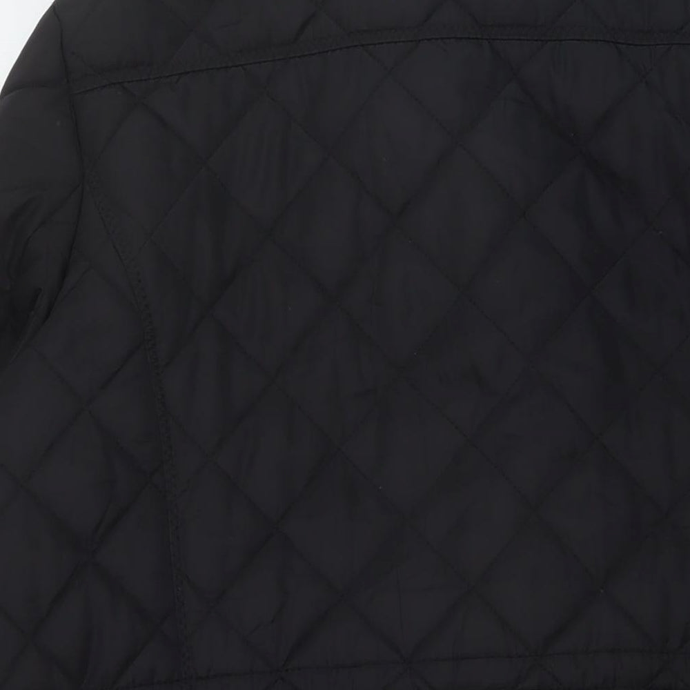 Womens UK Size L CC Black Quilted Coat