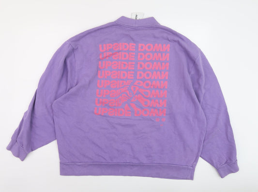 Womens UK Size XL COLLUSION Purple Pullover Sweatshirt
