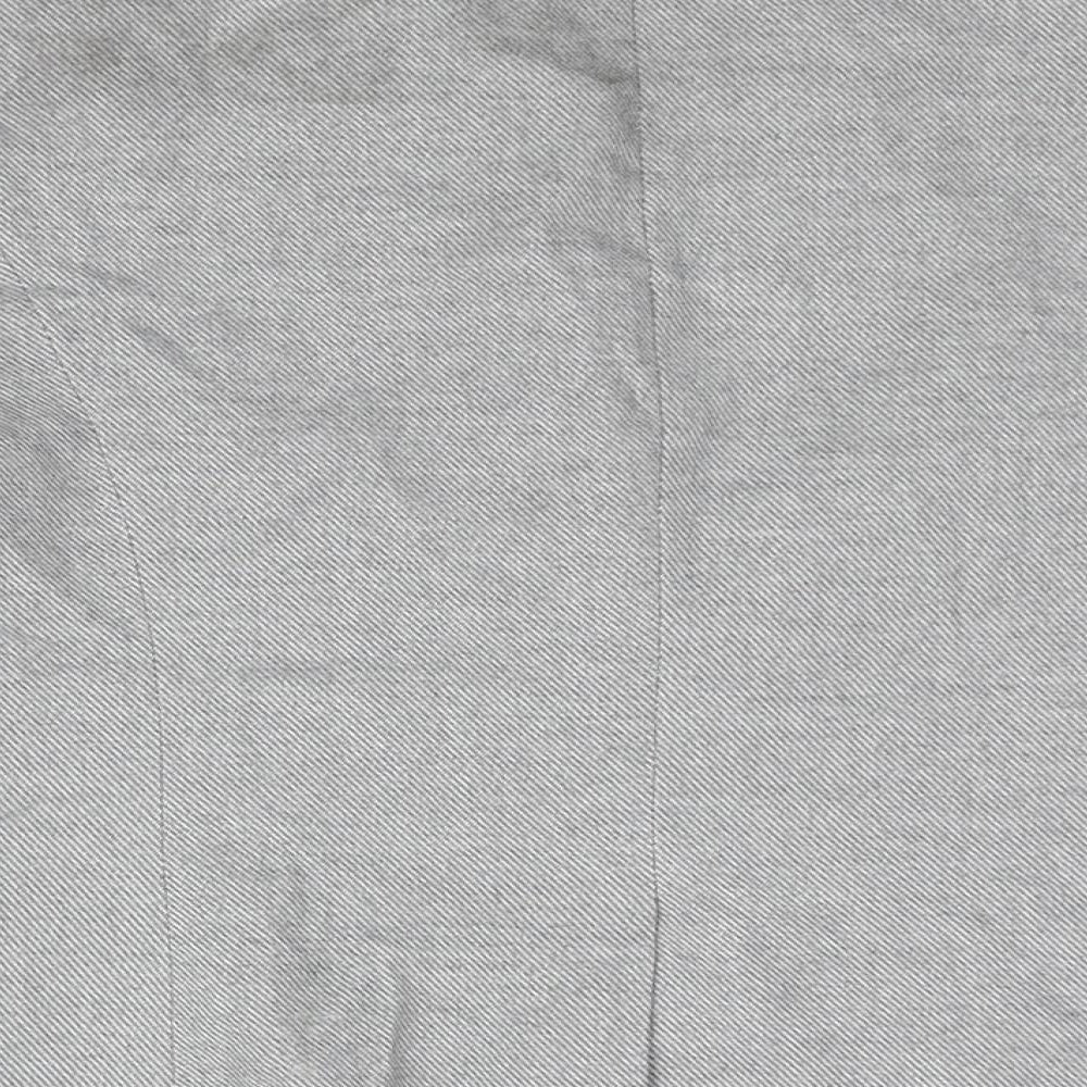 Ann Taylor Womens Grey Jacket Blazer Size 4 Button