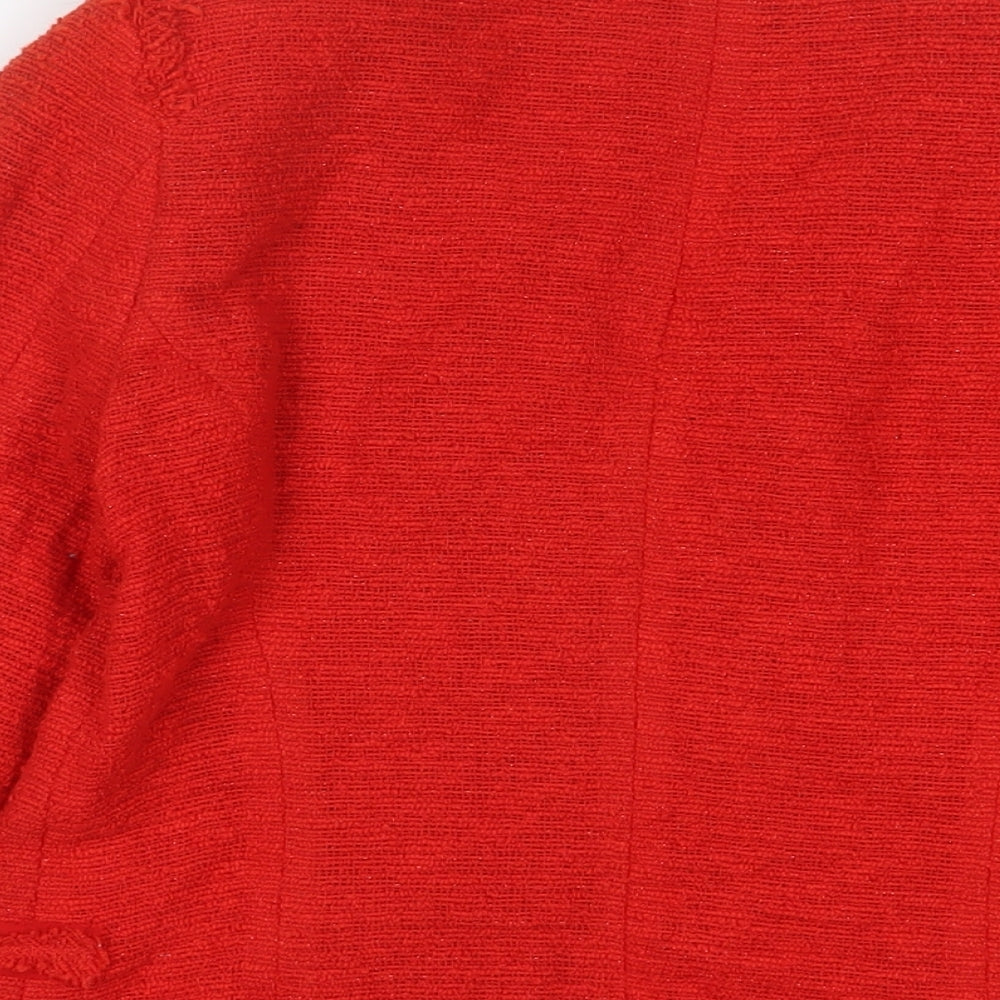 Womens UK Size M Zara Red Jacket