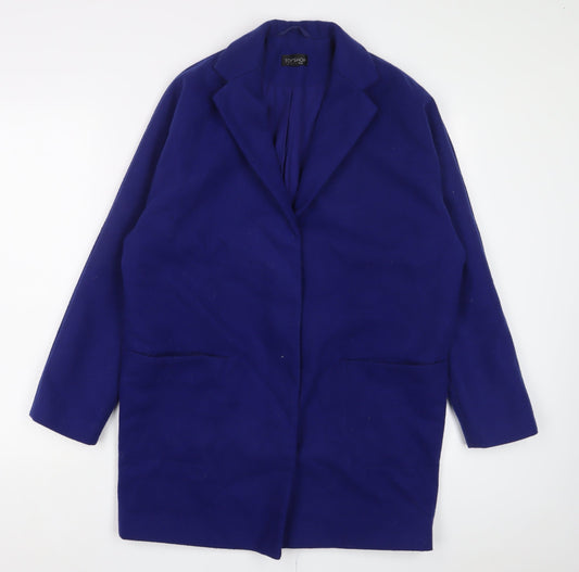 Womens UK Size 10 Topshop Blue Overcoat