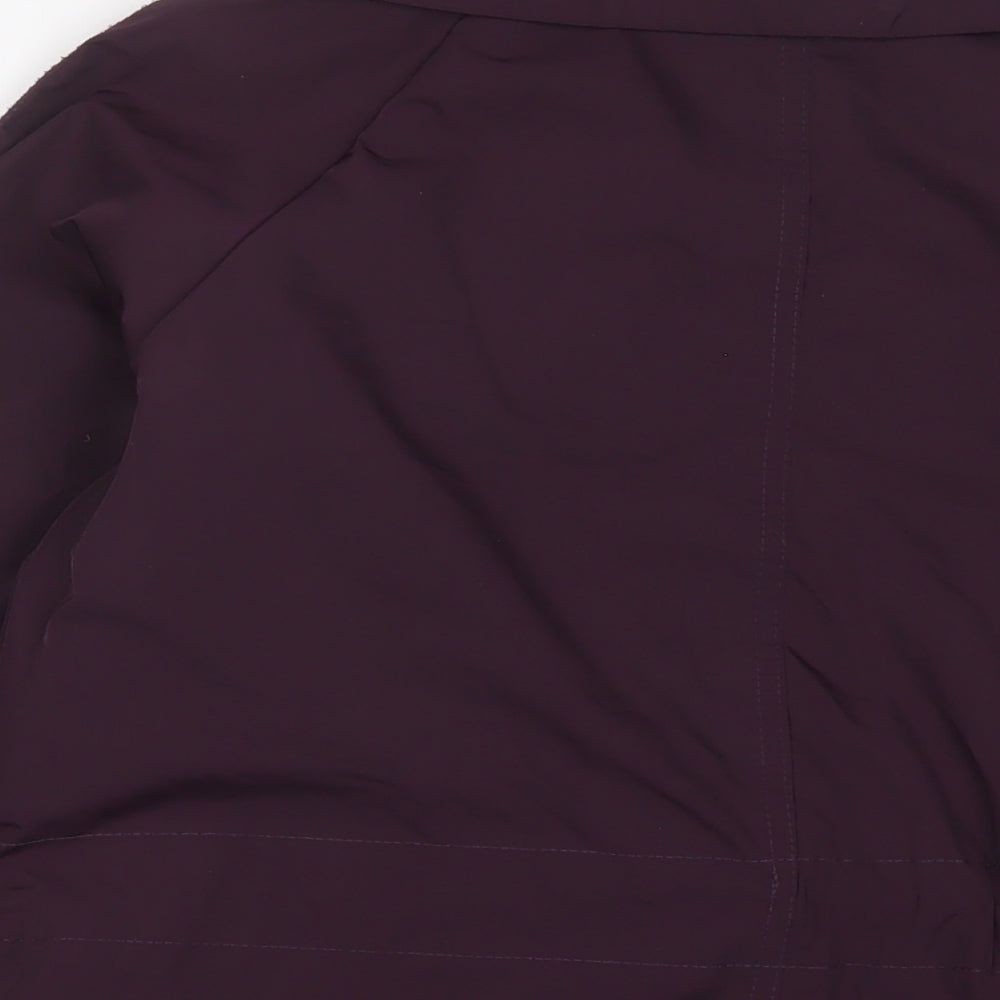 Brand and care label for Autograph women’s purple jacket, size UK 12, zip