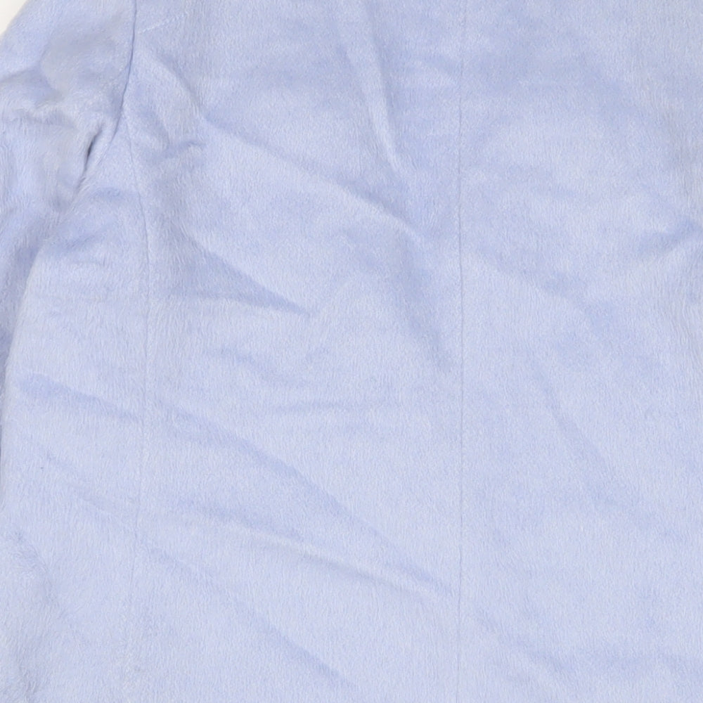 Ann Taylor Womens Blue Overcoat Coat Size S Button