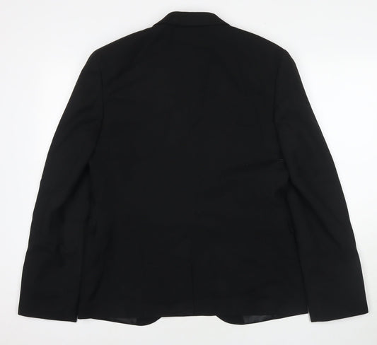 Mens UK Size 42 Cedar Wood State Regular Black Suit Jacket