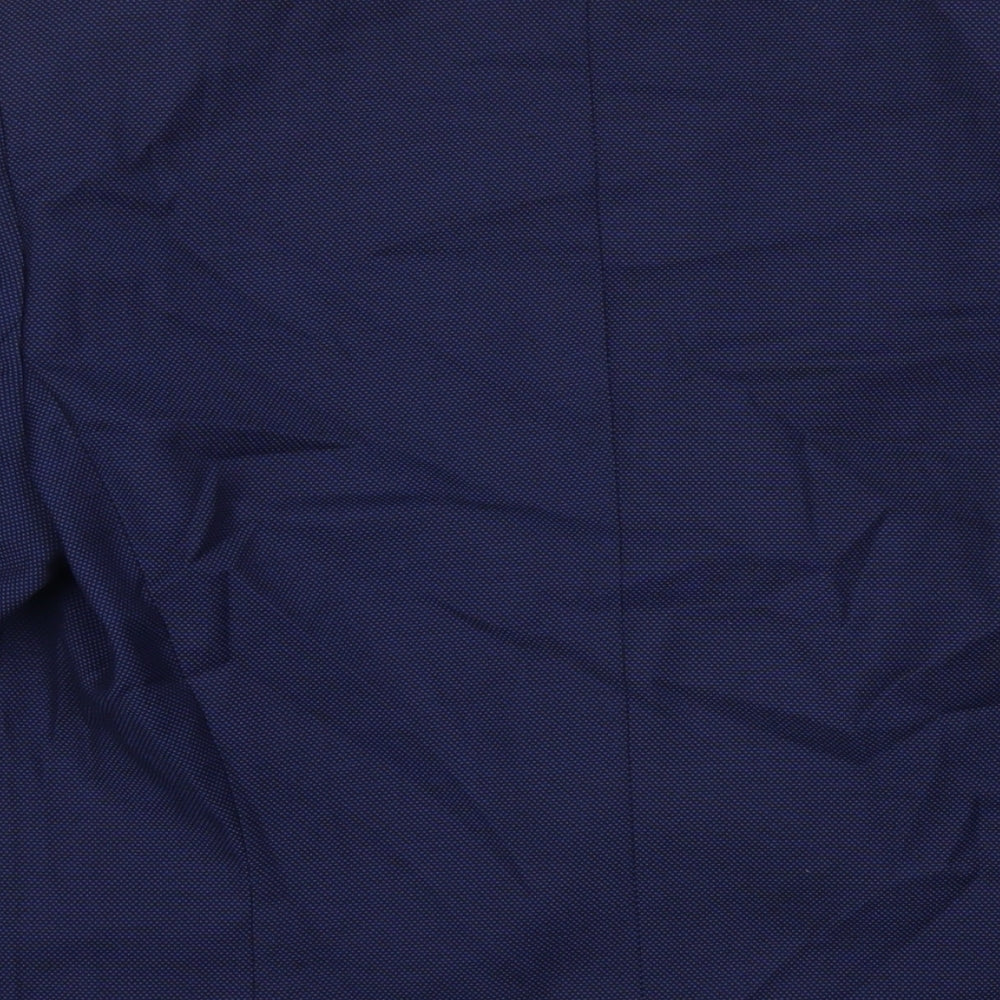 Dimentions Womens Blue Jacket Blazer Size 14 Button